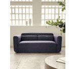 Canapé modulable Neom 2 places bleu L.188 cm