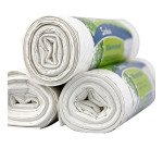 Sac poubelle, 20 litres, sans fermeture, blanc