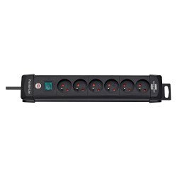 Multiprise Premium Plus 6 prises avec interrupteur et voyant lumineux - câble 3 m