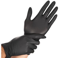 Gants en nitrile Hygostar ´Dark", noir