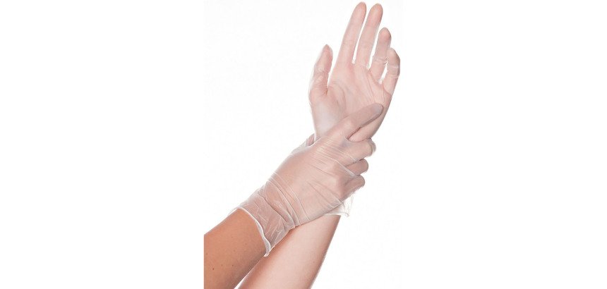 Gant en vinyle Hygostar ´Classic´  blanc - Boîte de 100 gants