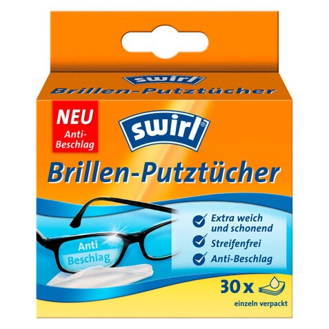 Lingettes nettoyantes pour lunettes Swirl - Boîte de 30