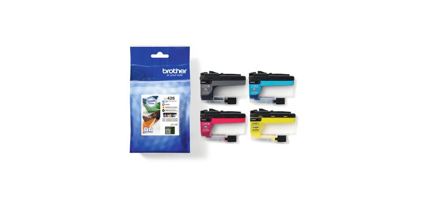 BROTHER Pack 4 cartouches LC426VAL Noir et Couleurs pour Imprimante jet d'encre