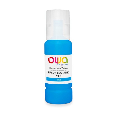 Botella de tinta Owa compatible con Epson 113 cian