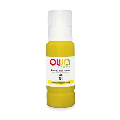 Botella de tinta Owa compatible con HP 31 amarillo