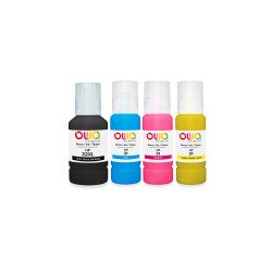 Pack de 4 bouteilles d'encre compatibles OWA - Noir Cyan Magenta Jaune - Equivalent HP32XL HP31