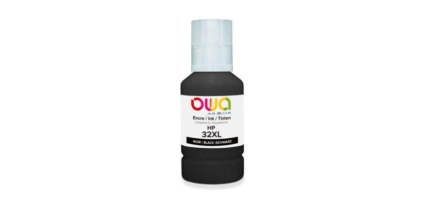Ink bottle OWA black equivalent to HP 32XL