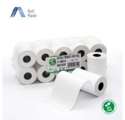 Rotolo termico per POS BPA free 57mm Diametro esterno 35. Foro 12mm 48 g/mq conf. 10 rotoli