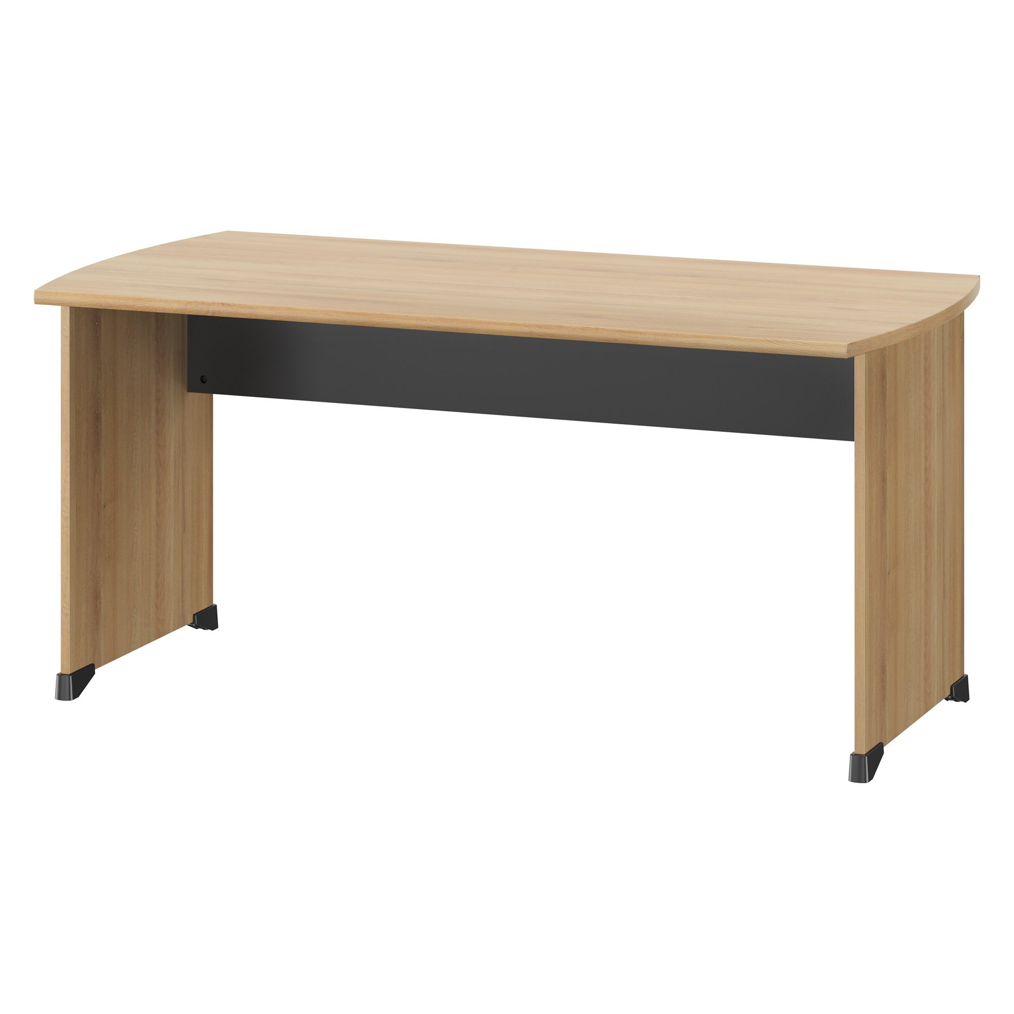 Bureau droit L 160 x P 80 cm piètement plein bois - Jazz