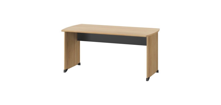 Bureau droit L 160 x P 80 cm piètement plein bois - Jazz
