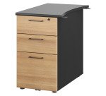 Caisson hauteur de bureau 3 tiroirs profondeur 80 cm - Jazz