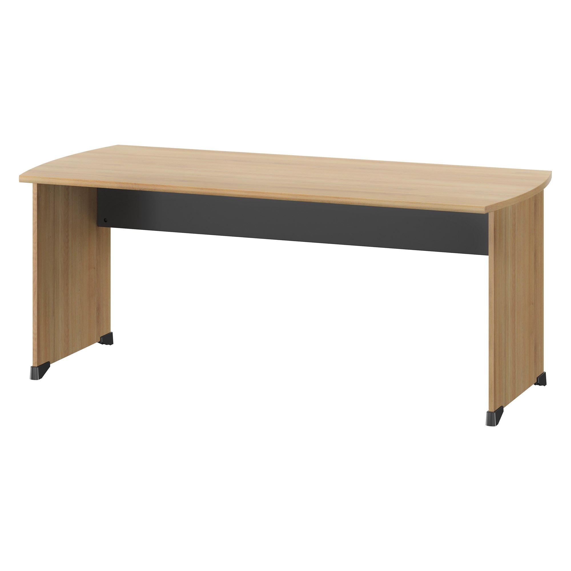 Bureau droit L 180 x P 80 cm piètement plein bois - Jazz
