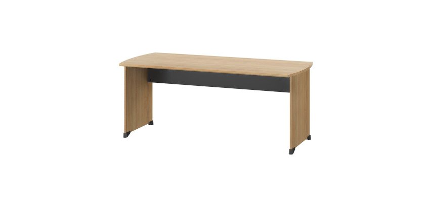 Bureau droit Quarta Plus piètement plein bois
