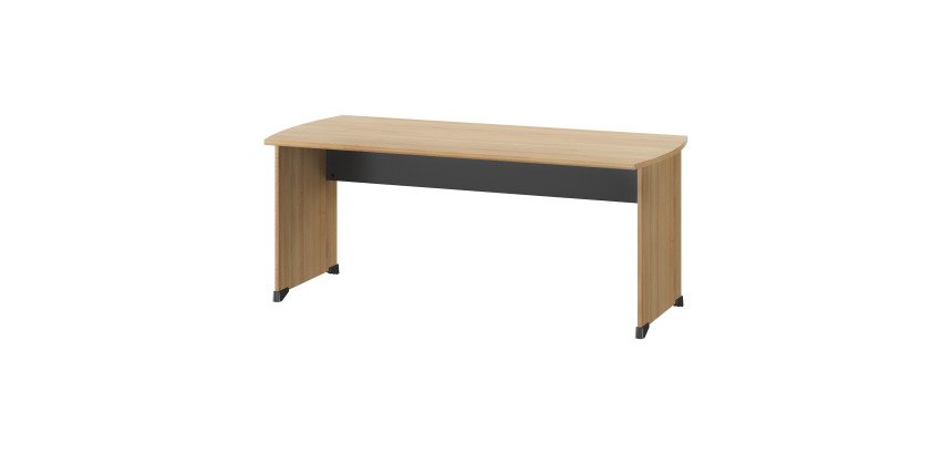 Bureau droit L 180 x P 80 cm piètement plein bois - Jazz
