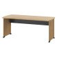 Bureau droit L 180 x P 80 cm piètement plein bois - Jazz