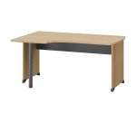 Bureau compact retour à gauche L 160 cm piètement plein bois - Jazz