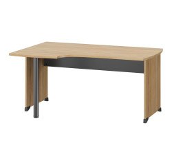 Scrivania compact  sinistra L160 gambe piene Quarta Plus