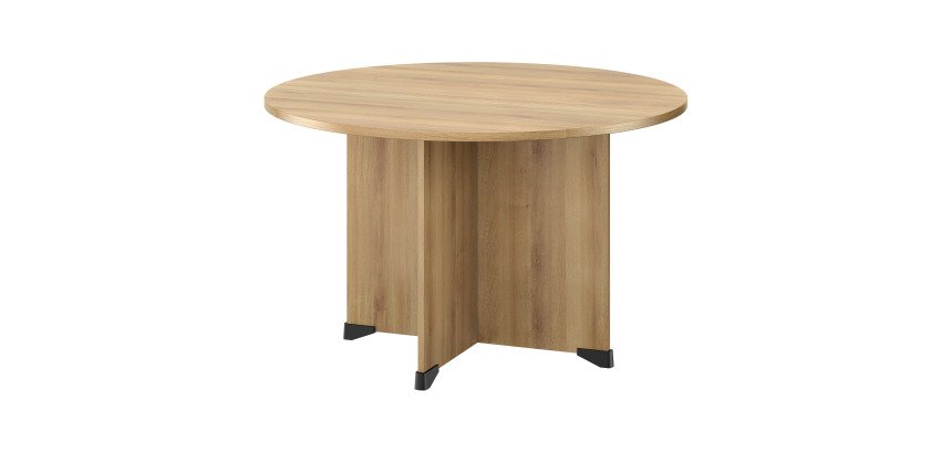Table ronde diamètre 120 cm Quarta Plus piètement croix