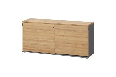 Büffetschrank mit 2 gleitenden Türen H 74 x B 160 cm Quarta Plus 