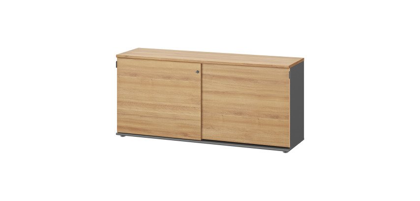 Büffetschrank mit 2 gleitenden Türen H 74 x B 160 cm Quarta Plus 