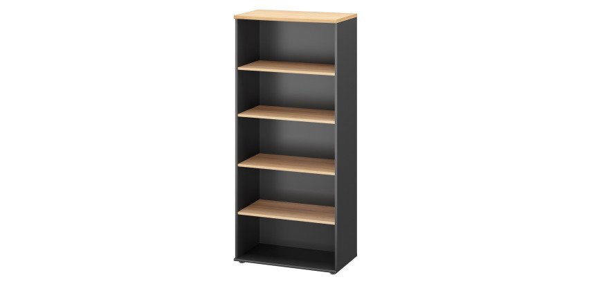 High Bookcase Quarta Plus W 80 cm 