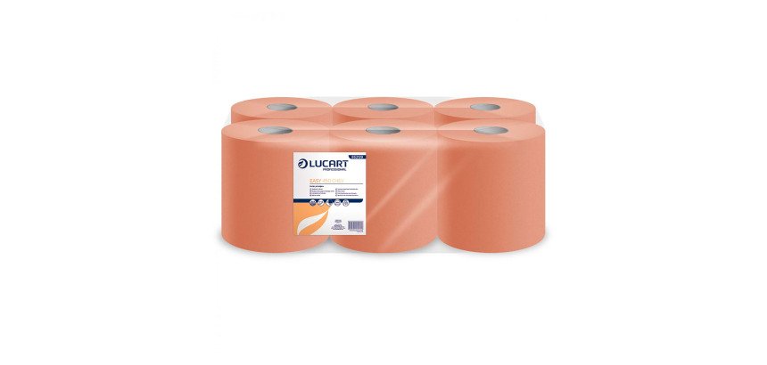 Bobine d'essuyage à dévidage central écologique Maxi chamois - Carton de 6