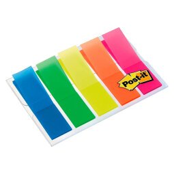 Marque-pages Index, 11,9 x 43,2 mm, 5 couleurs