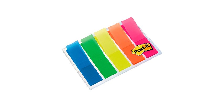 Marque-page Index, 11,9 x 43,2 mm, coloré