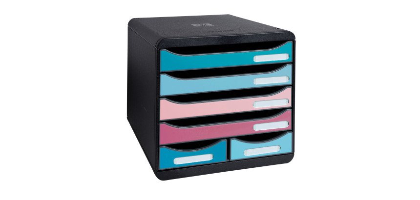 Módulo de almacenamiento de 6 cajones Exacompta Big Box Maxi