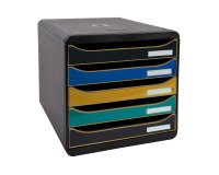 Classifying module Exacompta Big Box Plus 5 drawers blue/gold