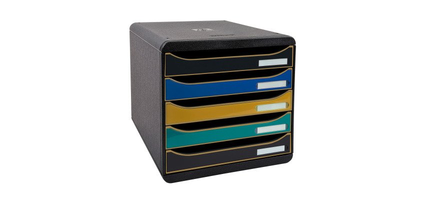 Module de classement Exacompta Big Box Plus 5 tiroirs couleur