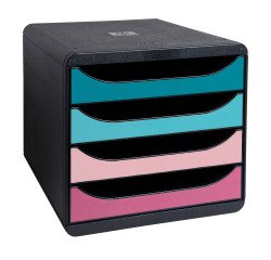 Módulo archivador de 4 cajones Exacompta Big Box negro