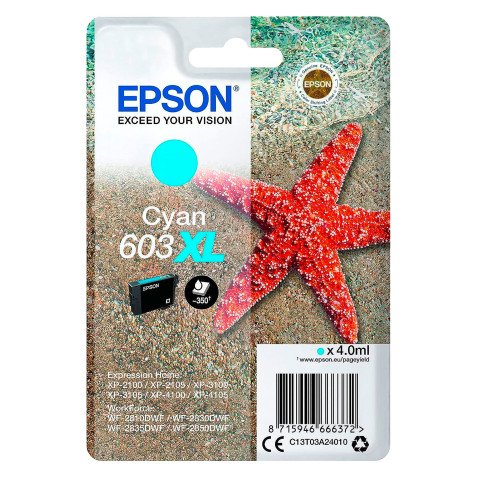 Epson 603XL cartouche haute capacité Cyan pour imprimante jet d'encre