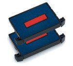 Cassette d'encrage pour dateur 4750 à 2 couleurs bleu