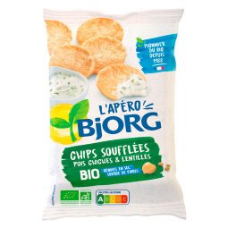 Chips soufflées nature bio Bjorg - Sachet de 80 g