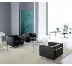 Canapé 2 places ODEL - Tissu, pieds métal