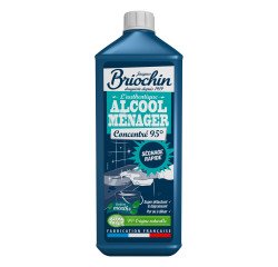 Alcool ménager concentré 95° Briochin, parfum menthe - Flacon de 700 ml