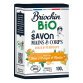 Savon solide mains et corps Briochin Bio Fleur d'oranger et menthe - Pain de 100 g