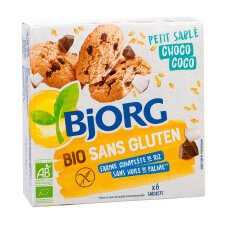 Petits sablés chocolat coco bio Bjorg  - Paquet de 150 g