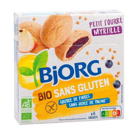 Petits fourrés myrtille bio Bjorg  - Paquet de 180 g