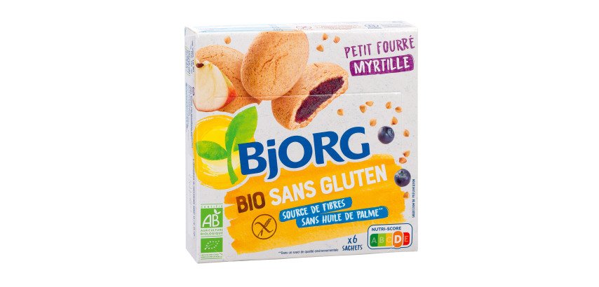Organic blueberry filled pastries Bjorg - 180 g pack