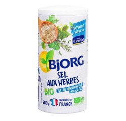 Salt with organic herbs from Bjorg - 250g dispenser box