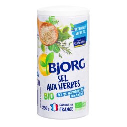 Sel aux herbes bio Bjorg  - Boite distributrice de 250 g