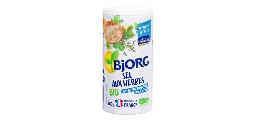 Sel aux herbes bio Bjorg  - Boite distributrice de 250 g