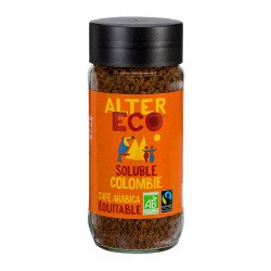 Café soluble 100 % Arabica Bio Alter Eco - Bocal de 100 g