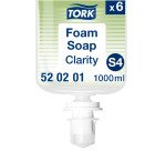 Pack 6 cartouches savon mousse limpide S4 TORK Clarity + 1 Distributeur Tork S4 OFFERT