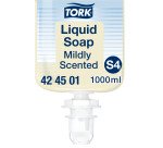 Savon liquide Tork Parfum frais, pour distributeur S4 - Cartouche de 1 L