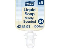 Savon liquide Tork Parfum frais, pour distributeur S4 - Cartouche de 1 L