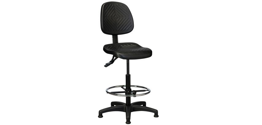 High chair WORKING with high asynchronous mechanism, footrest, and glides