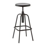 Stool INDUSTRY adaptable in height with metallic foot and footrest